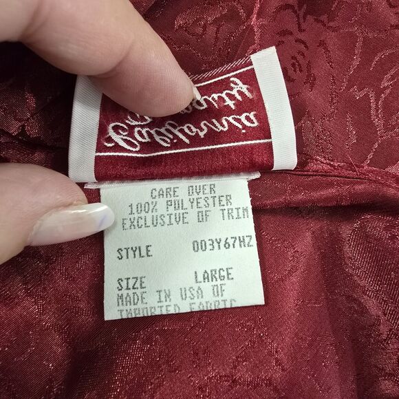 Maroon Chemise Night Dress Womens Lg Ivory Lace Coquette Sexy Flirty Boudoir - Picture 7 of 8